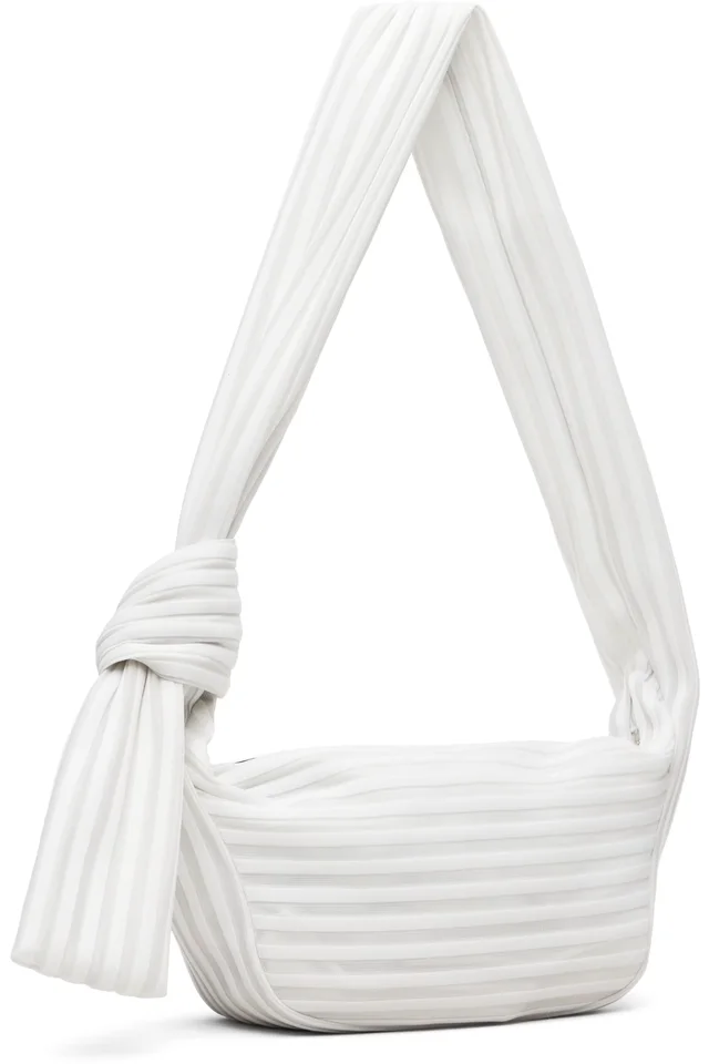 ISSEY MIYAKE Off-White Linear Knit 58 Bag, photo 2 of 4 from SSENSE