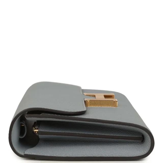 Hermès Constance Wallet To Go Gris Pantin Epsom Gold Hardware in Grey Epsom leather from Madison Avenue Couture, photo 3 of 10