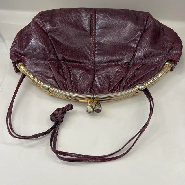 Judith Leiber Women's Shoulder bags - Burgundy/Purple in purple from Depop, photo 6 of 9