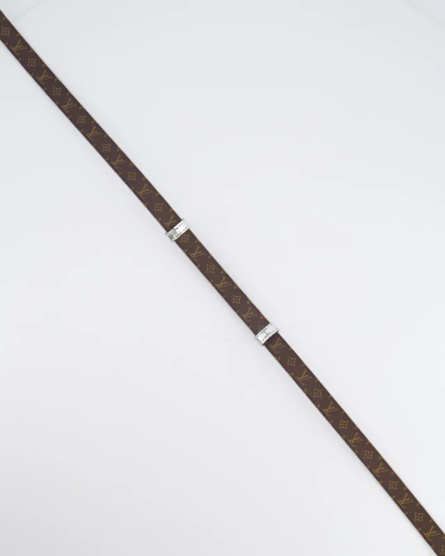 Louis Vuitton Silver Metallic Logo Belt Size 90cm in Silver from Sellier, photo 10 of 10
