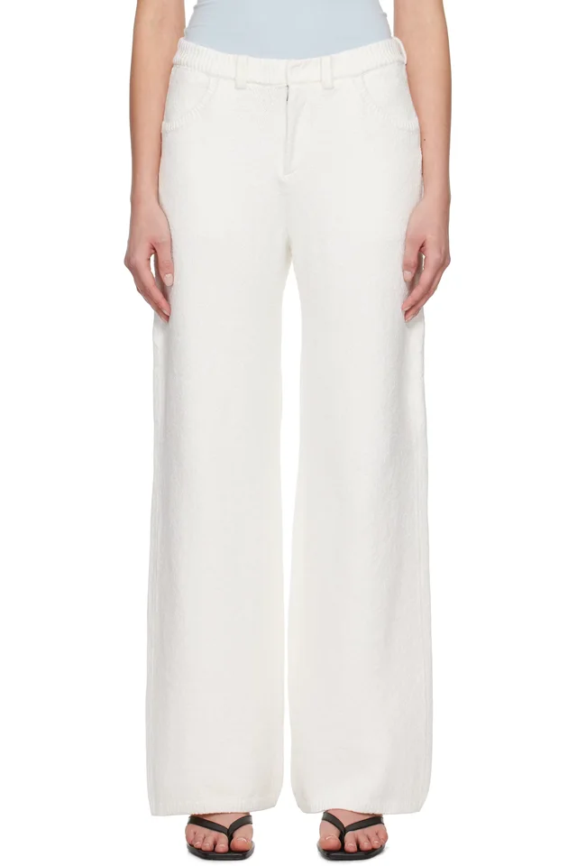 Aya Muse White Trix Trousers, image 1 of 1 from SSENSE