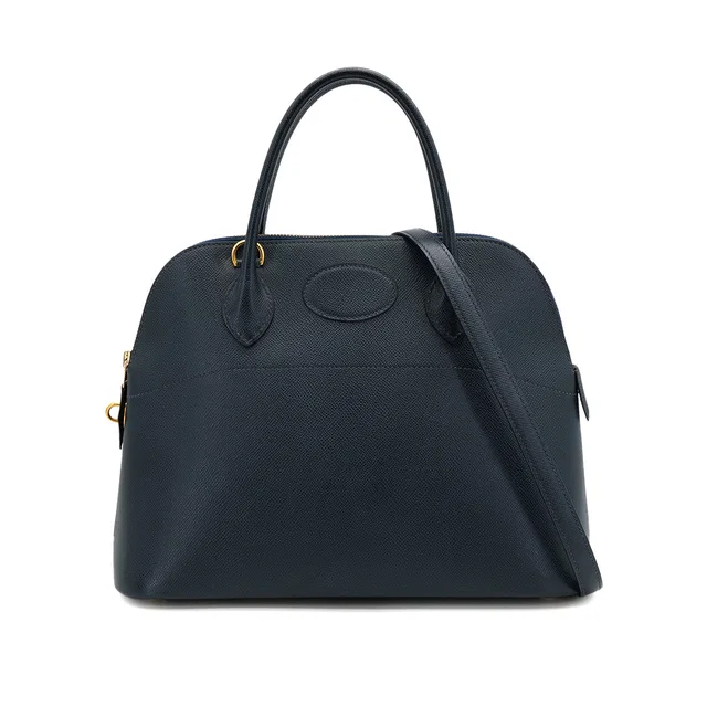 Hermès Bolide 31 Blue Indigo Courchevel Hand Shoulder Bag □C Gold Hardware in Blue from Luxury Promise