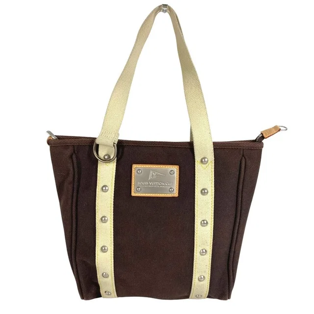 Louis Vuitton Shoulder Bag Cabas MM Canvas Brown in Brown Canvas from The Reluxe