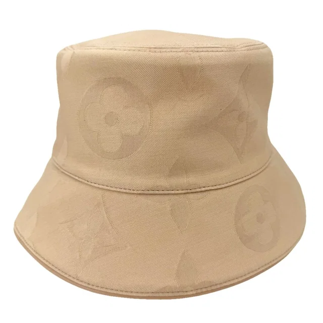 Louis Vuitton Hat Monogram Daily Glam Bucket Hat Cotton Beige in Beige Leather from The Reluxe
