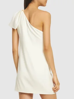 Roland Mouret Asymmetric Sleeve Dress in 75% Triacetate, 25% Polyester, photo 3 of 5 from LUISAVIAROMA
