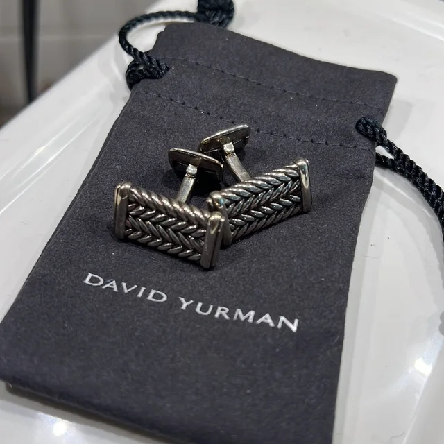 David Yurman Chevron Cufflinks in gray|silver|black from Poshmark