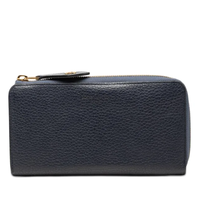 Blue Louis Vuitton Taurillon Portefeuille Comet Long Wallet in Blue Leather from Designer Revival