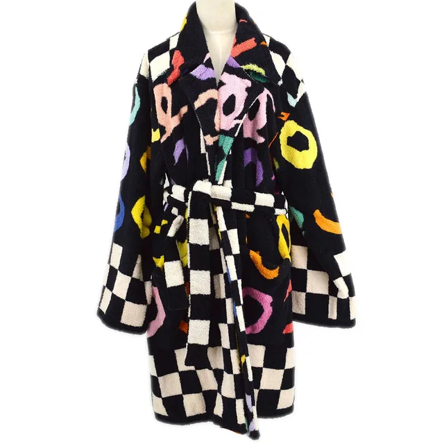 Chanel 1995 Spring CC check-print bathrobe #36 from AMORE Vintage Tokyo