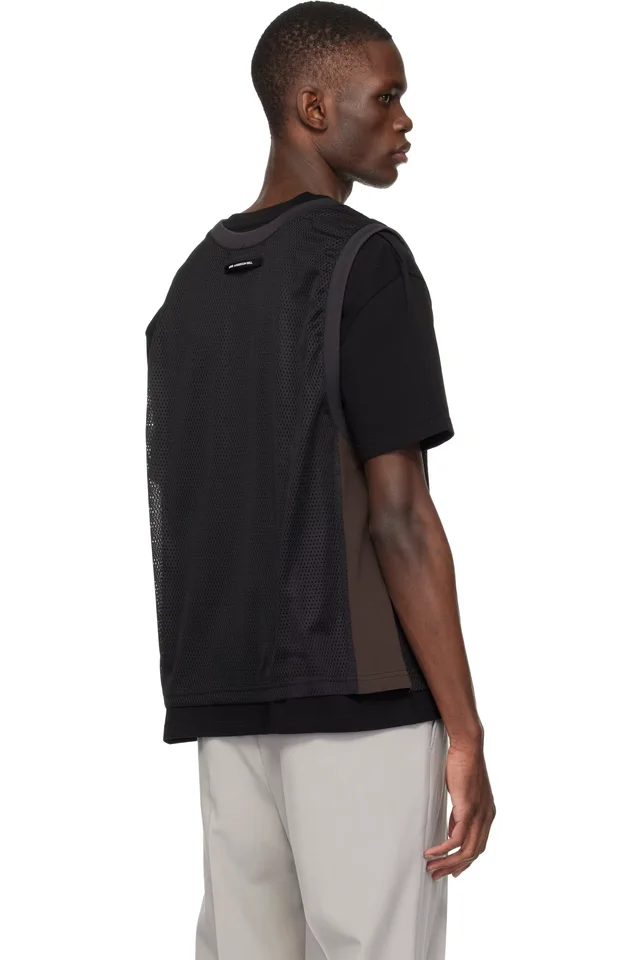 Andersson Bell Black & Brown Basketball Jersey Layered T-shirt, photo 3 of 4 from SSENSE