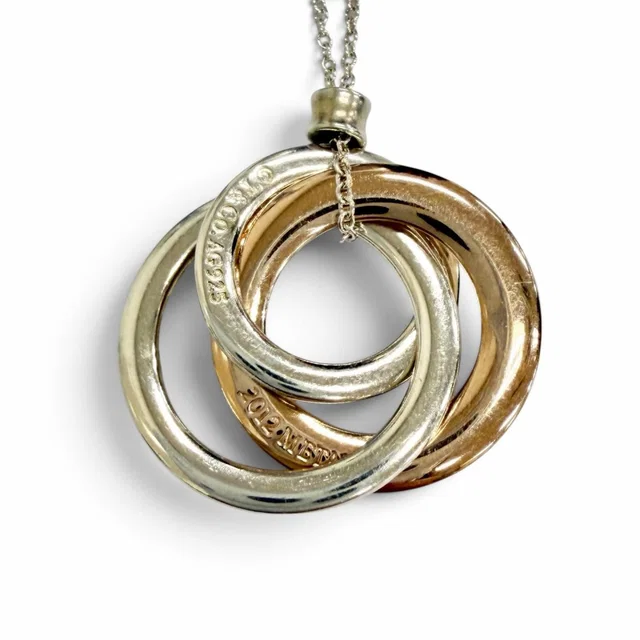 Tiffany & Co. 1837 Interlocking Circle Pendant Gold Rubedo in Gold from The Reluxe
