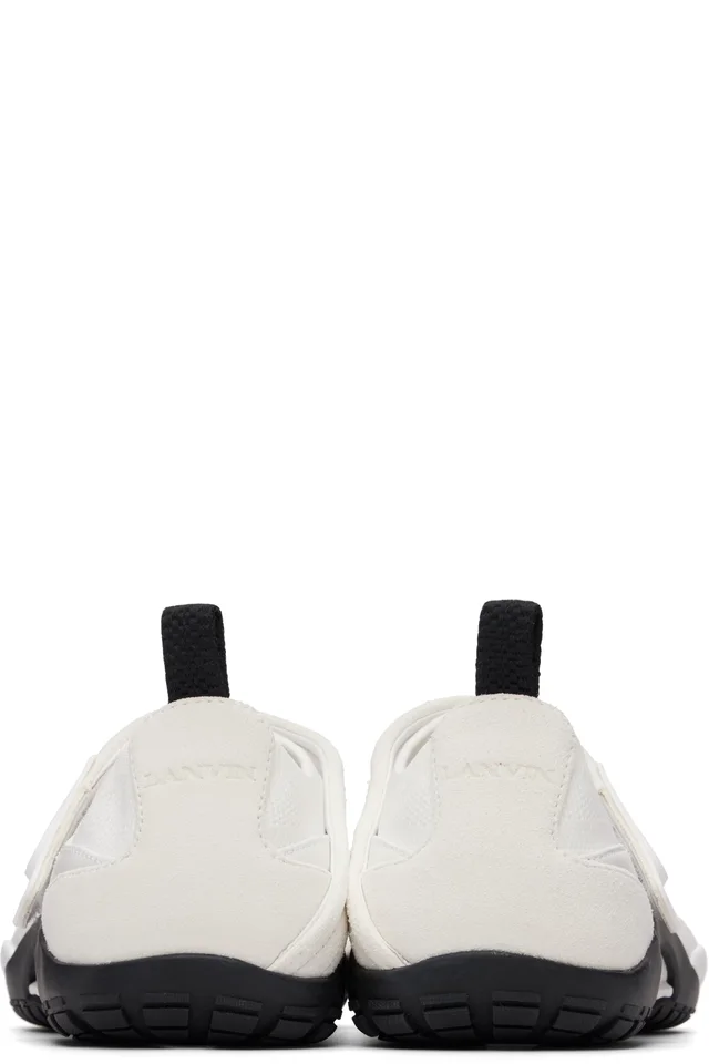 Lanvin White LNV1 Knit & Suede Sneakers, photo 2 of 5 from SSENSE