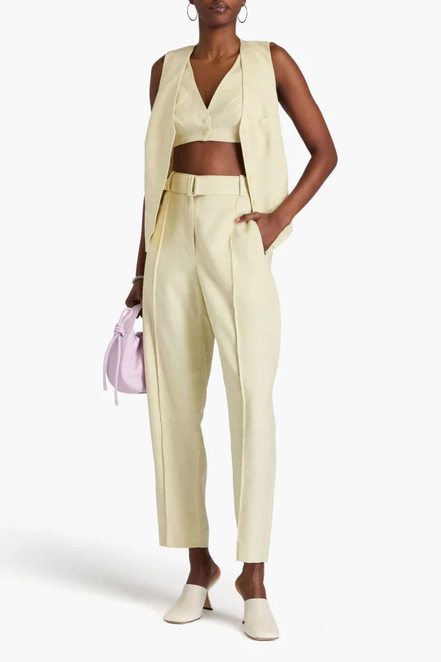 3.1 Phillip Lim Woven Tapered Pants with Detachable Belt, photo 2 of 4 from THE OUTNET