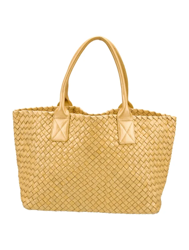 Bottega Veneta Intrecciato Cabat Small in brown|red Woven leather from The RealReal