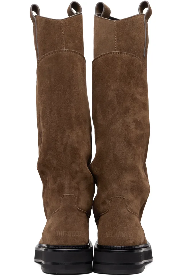 The Attico Tan New Robin Passeggiata Combat Boots, photo 2 of 5 from SSENSE