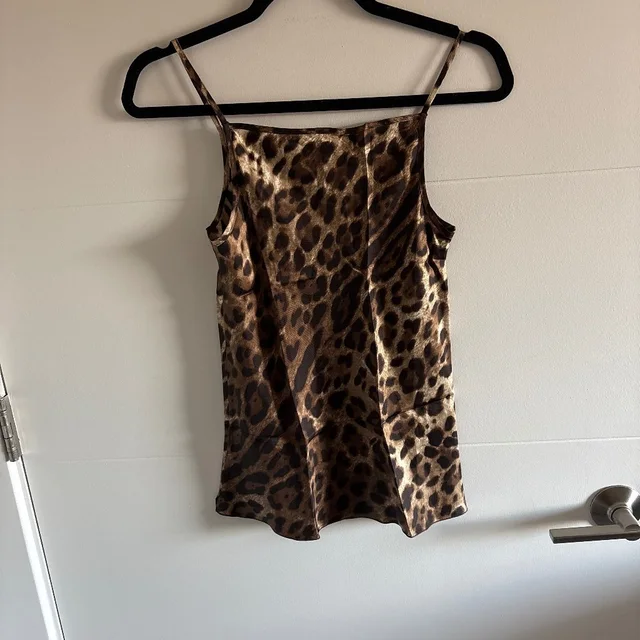 Dolce & Gabbana Silk Dolce & Gabanna Tank in black|brown|neutral Silk from Poshmark