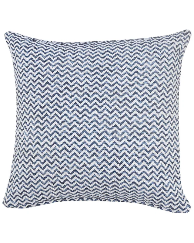LR Home Ingrid Blue And White Chevron Throw Pillow, image 1 of 1 from Rue La La