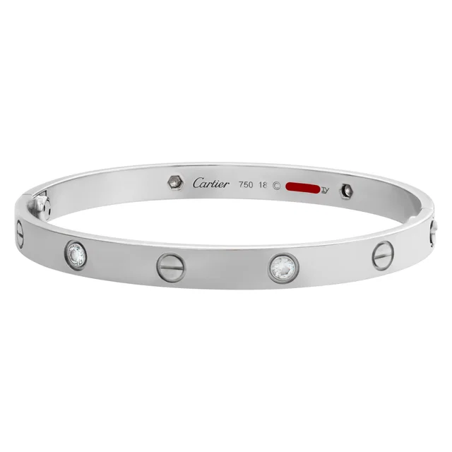 Cartier Love Bracelet in White White Gold from Gray And Sons