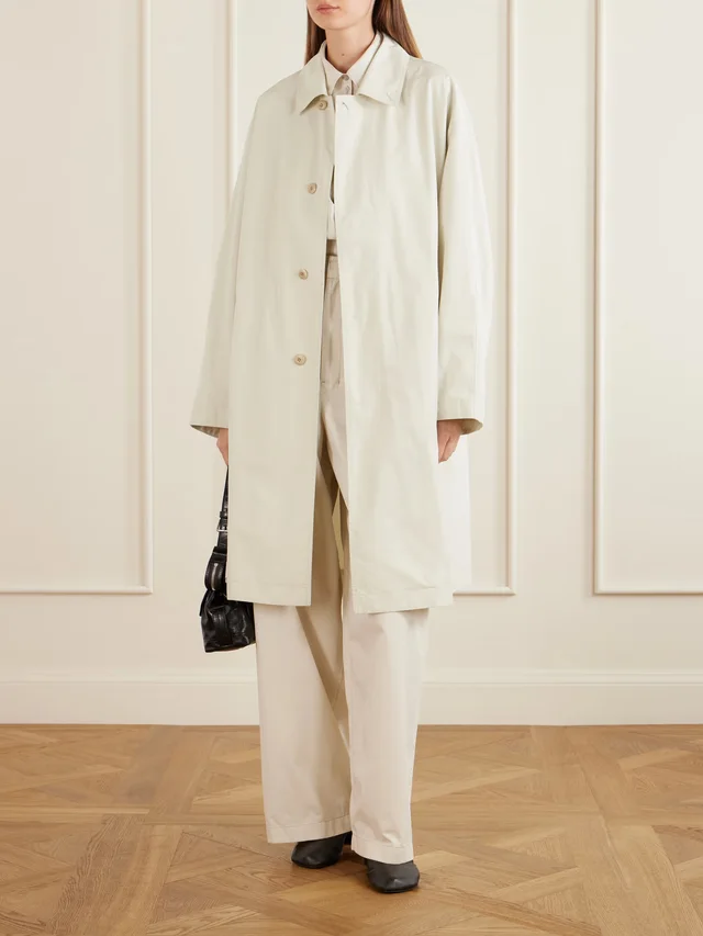 LEMAIRE Cotton-gabardine coat in White, photo 2 of 2 from NET-A-PORTER (Canada)