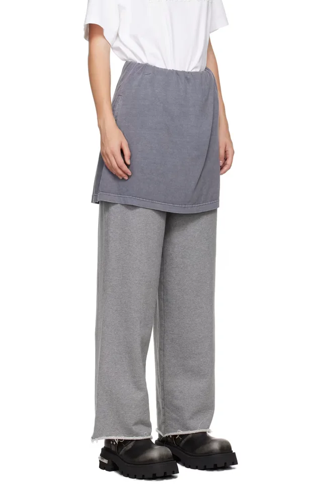 We11done Gray Layered Lounge Pants, photo 2 of 4 from SSENSE
