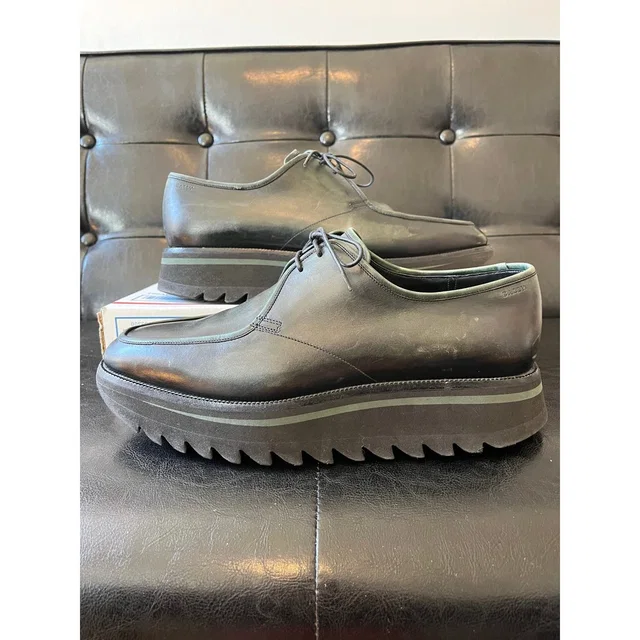 Bally Lug Sole Derby in green|black Leather from Poshmark
