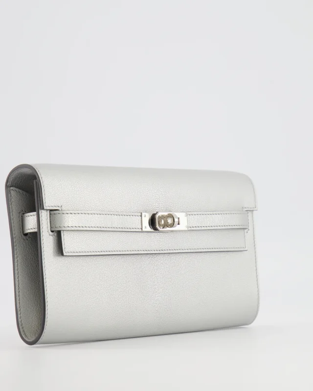 Hermès Kelly To Go Bag in Silver Goatskin from Sellier, photo 11 of 21