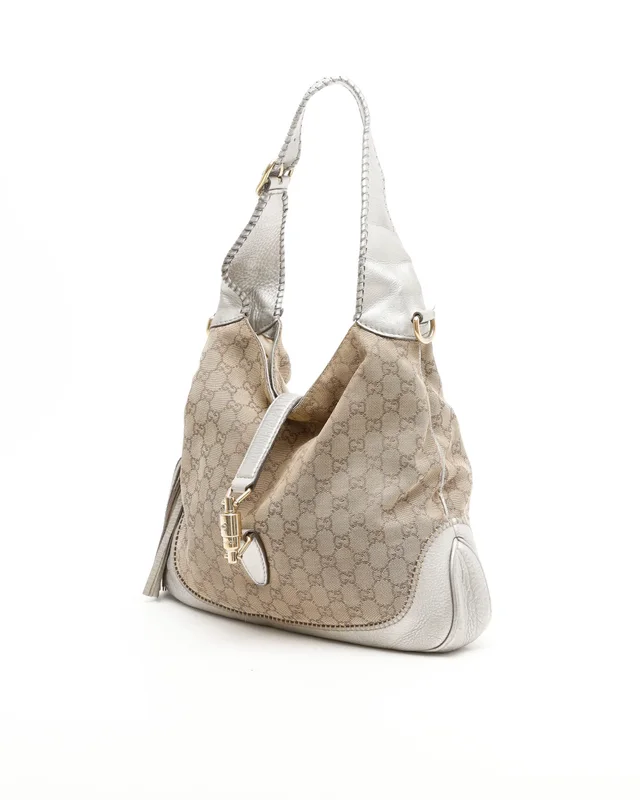 Gucci New Jackie Tassel Bamboo Bag in Canvas from A Retro Tale, photo 2 of 10