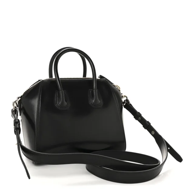 Givenchy Shiny Lord Calfskin Mini Antigona Black in Black Calfskin from FASHIONPHILE, photo 3 of 13