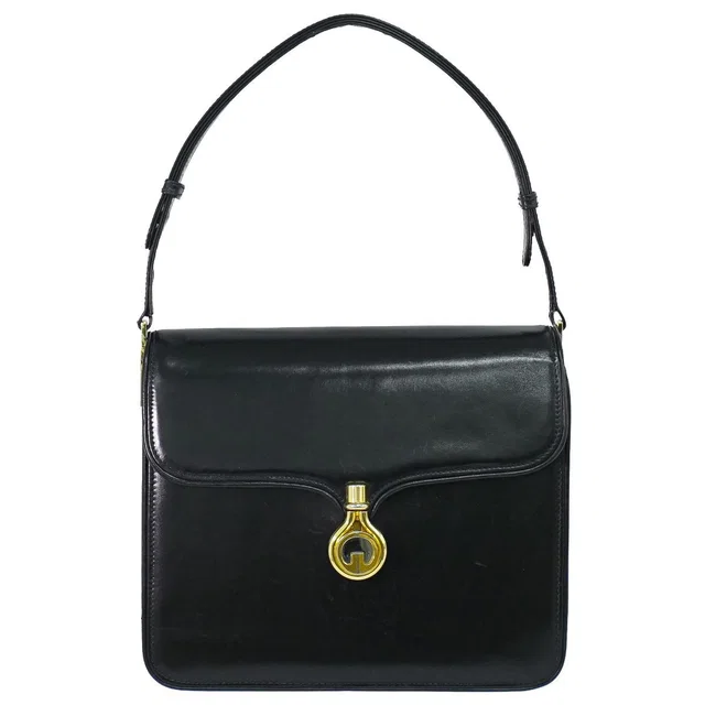 Gucci Leather Shoulder Bag Black in Black Leather from The Reluxe