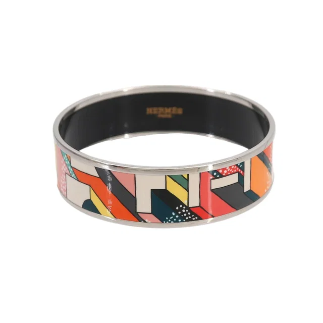 Hermès Enamel Bangle Bracelet Multicolor Gold Email in Gold from The Reluxe