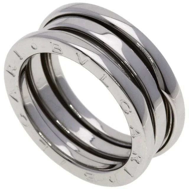 Bvlgari B.Zero1 Band 53 Ring 18K White Gold in White from The Reluxe
