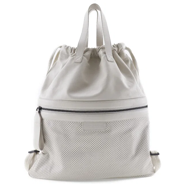 Bottega Veneta Leggero Backpack 567222 Ivory in White Calfskin from LuxUness