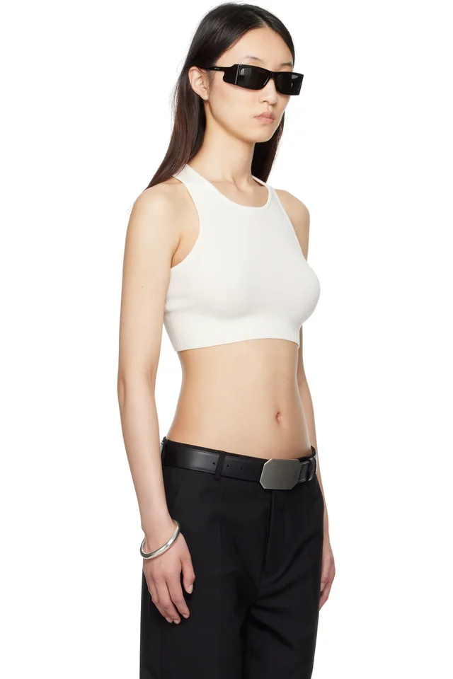 Fear of God ESSENTIALS White Soft Rib Sport Tank Top, photo 2 of 4 from SSENSE