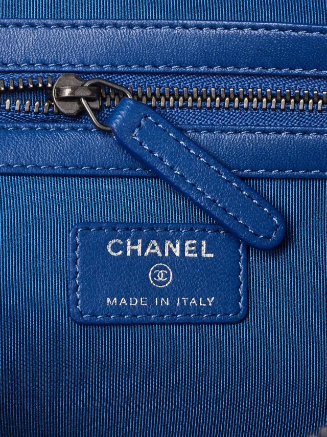 Chanel Blue/White Canvas La Pausa Medium O-Zip Case in White Canvas from Yoogis, photo 6 of 8