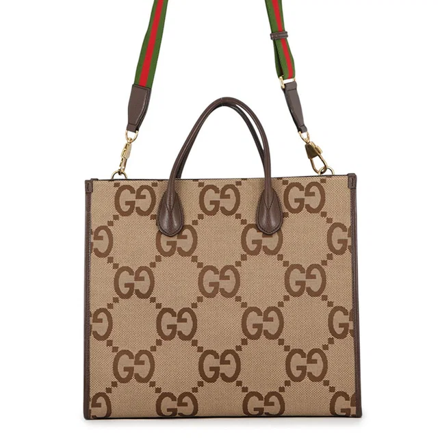 Gucci Jumbo GG 2WAY Tote Bag Beige/Brown678839 Canvas Leather in Beige Canvas from GALLERY RARE