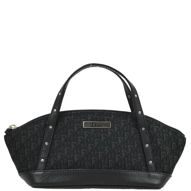 Dior 2003 Black Street Chic Trotter Handbag in Black Canvas from AMORE Vintage Tokyo