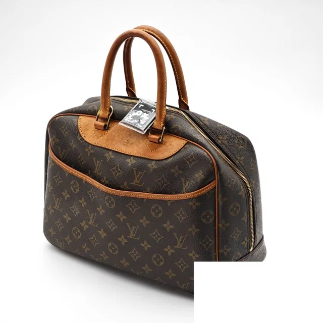 Louis Vuitton Deauville Bag Handbag Brown in Brown Coated canvas from The Reluxe