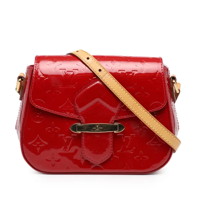 Red Louis Vuitton Monogram Vernis Bellflower PM Crossbody Bag in Red Leather from Designer Revival, photo 1 of 1