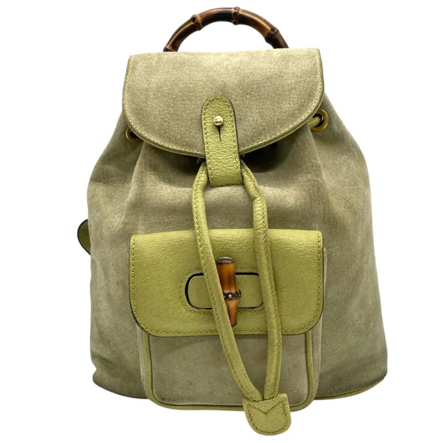 Gucci Bamboo backpacks in Suede from The Brand Collector