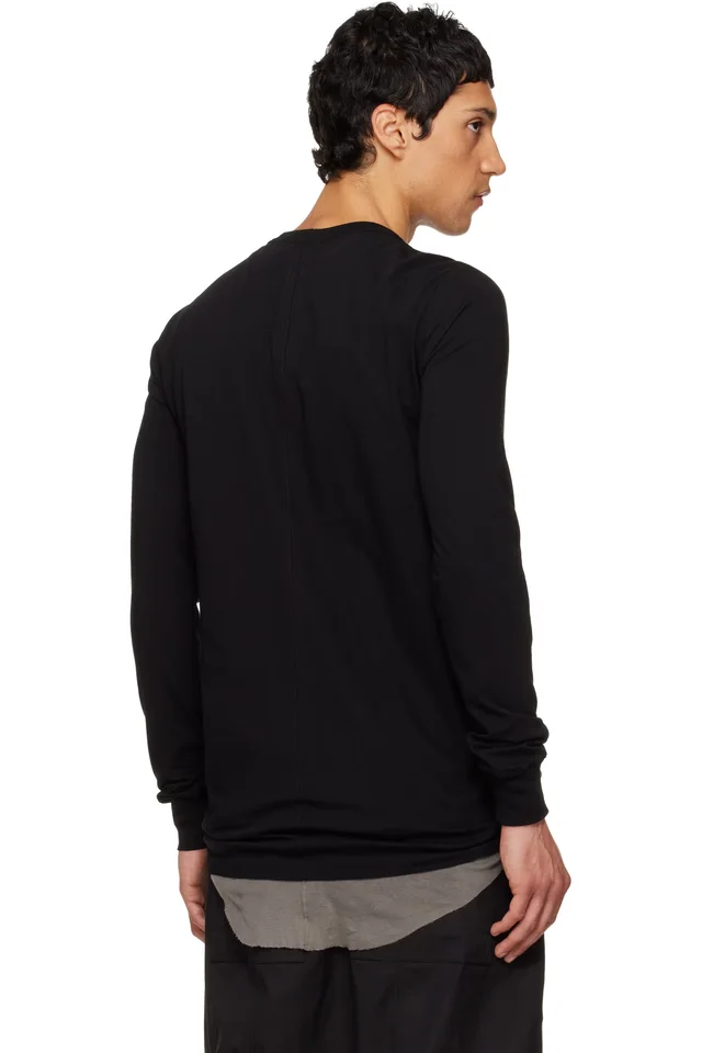 Rick Owens Black Temple Level T-shirt, photo 3 of 4 from SSENSE