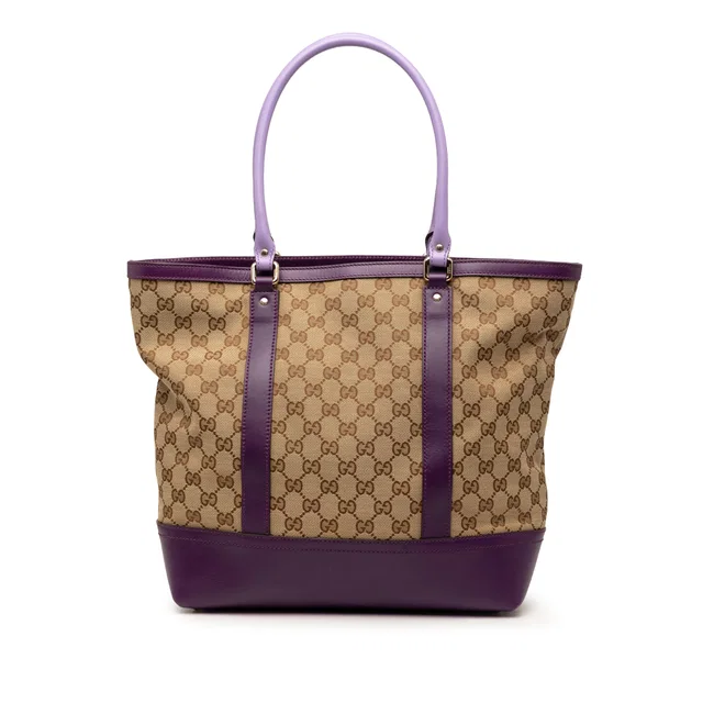 Beige Gucci GG Canvas Tote in Beige Canvas from Designer Revival