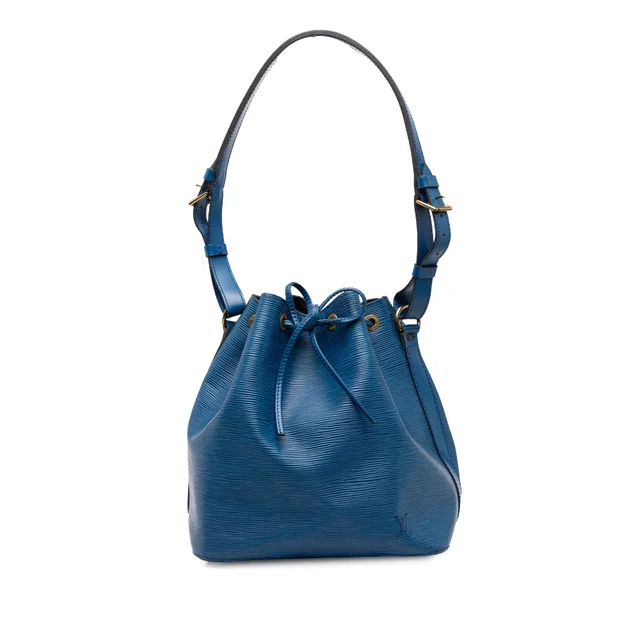 Blue Louis Vuitton Epi Petit Noe Bucket Bag in Blue Leather from Designer Revival