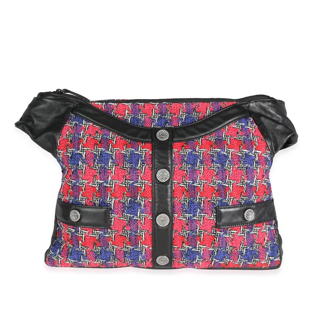 Chanel Black Lambskin & Multicolor Tweed Girl Bag in Black Lambskin from myGemma