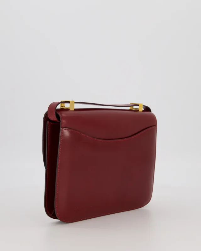 Hermès Vintage Constance 23 Bag in Burgundy Box leather from Sellier, photo 6 of 18