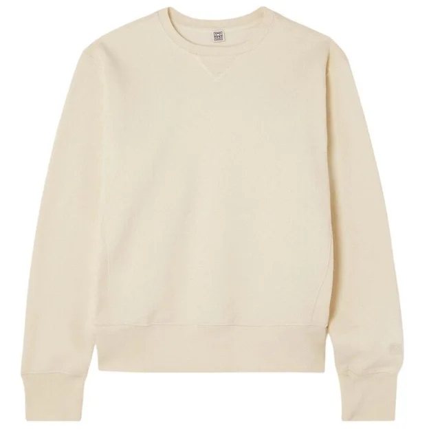 TOTEME Women's Sweatshirt - Cream - M in White from Depop