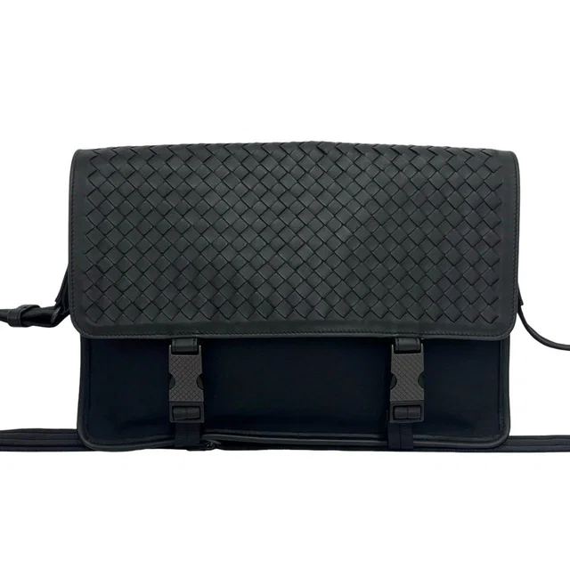 Bottega Veneta Leather Nylon Shoulder Bag in Nylon from LuxUness