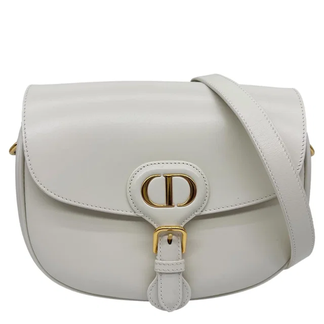 Dior Bobby Medium Calfskin Leather Shoulder Bag Off White in White Calfskin from Dallas Designer Handbags