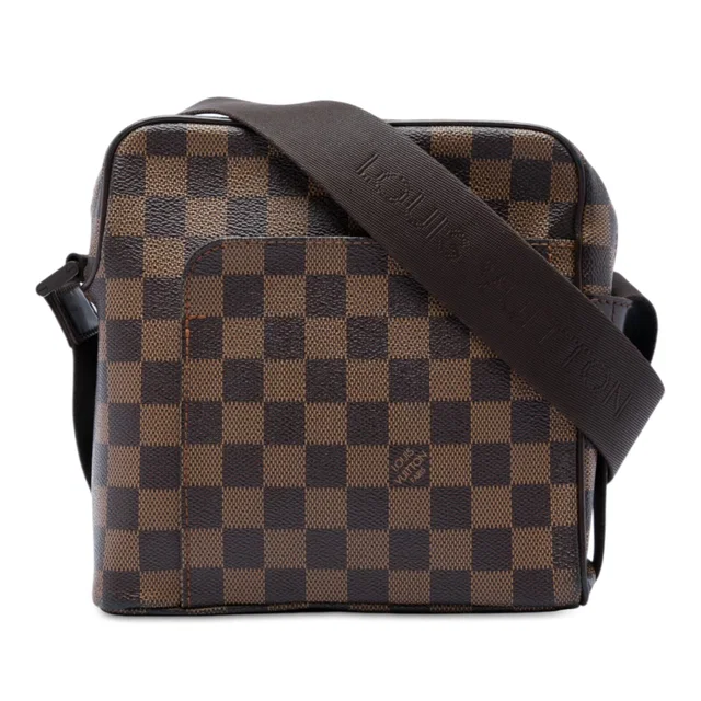 Brown Louis Vuitton Damier Ebene Olav PM Crossbody Bag in Brown Canvas from Designer Revival