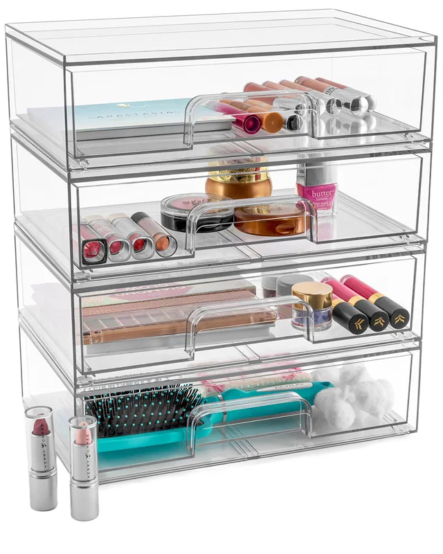 Sorbus Set of 4 Acrylic Makeup Pull-Out Storage Containers, image 1 of 1 from Rue La La