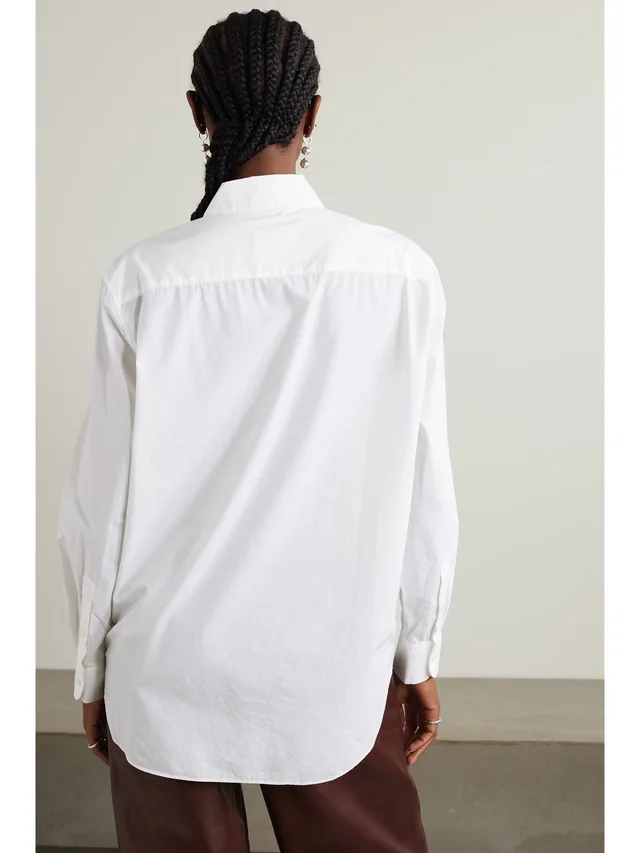 NILI LOTAN Kristen cotton-poplin shirt in white 100% Cotton, photo 4 of 5 from NET-A-PORTER (Canada)