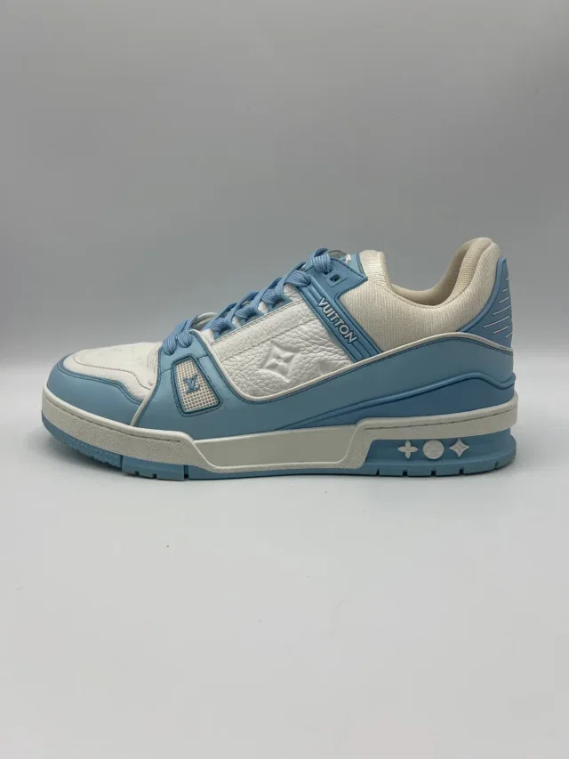 Louis Vuitton Sky Blue Trainers Lv8 (Preowned) (No Box) Shoes in white from Grailed